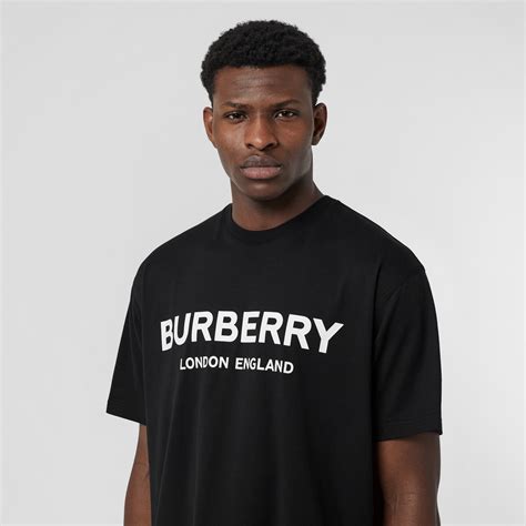 burberry t shirt black logo|Burberry t shirt original price.